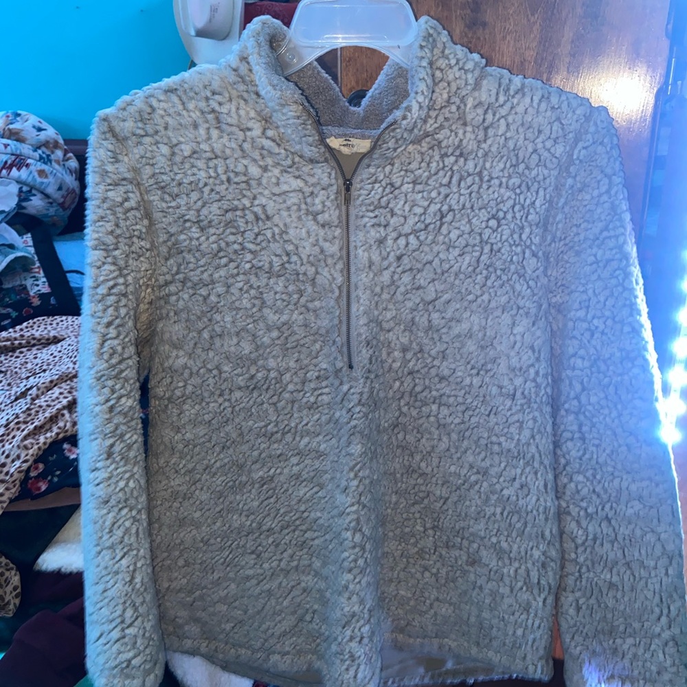 Sherpa pull over jacket